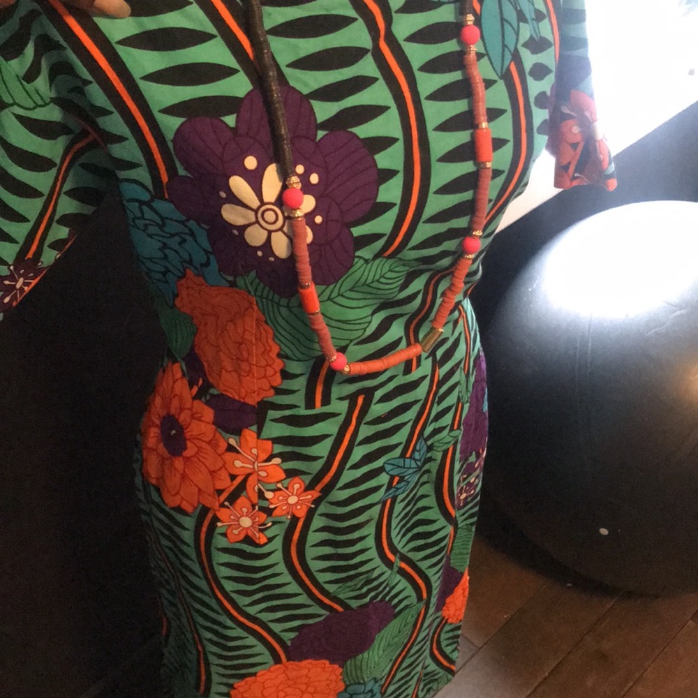 Turquoise African print dress 👗 - Picture 4 of 9
